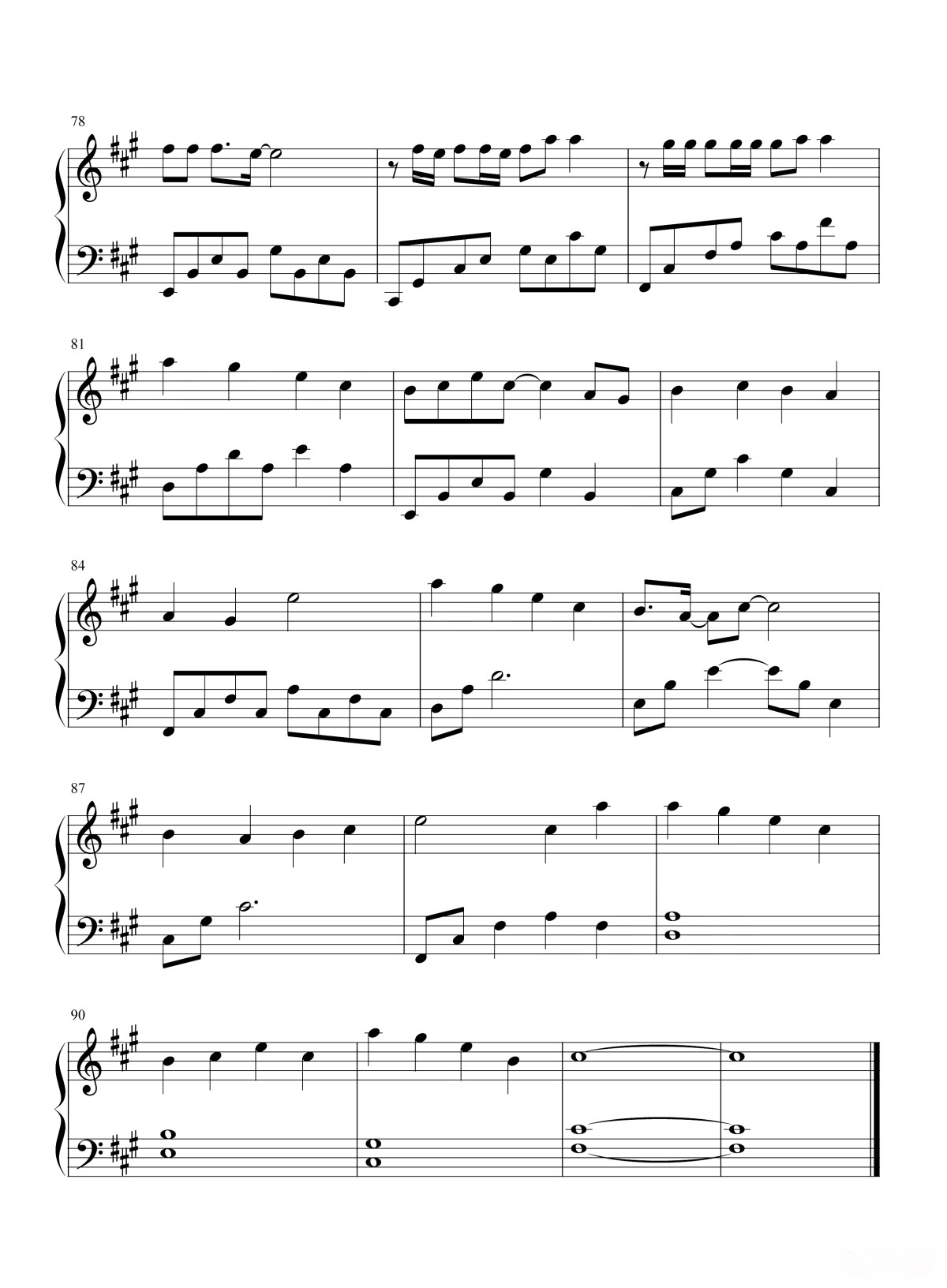 【玫瑰少年】的钢琴谱简谱 - 五月天