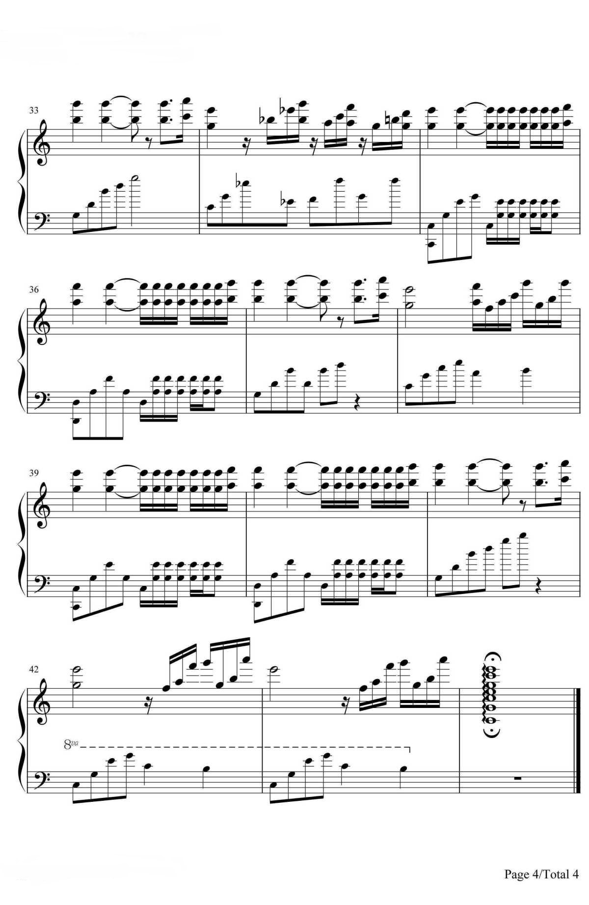 【水边的阿狄丽娜】的钢琴谱简谱 - Richard Clayderman

