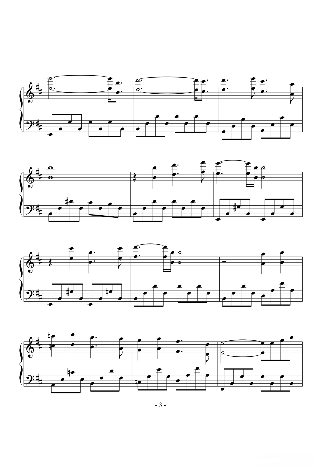 【出埃及记】的钢琴谱简谱 – Richard Clayderman