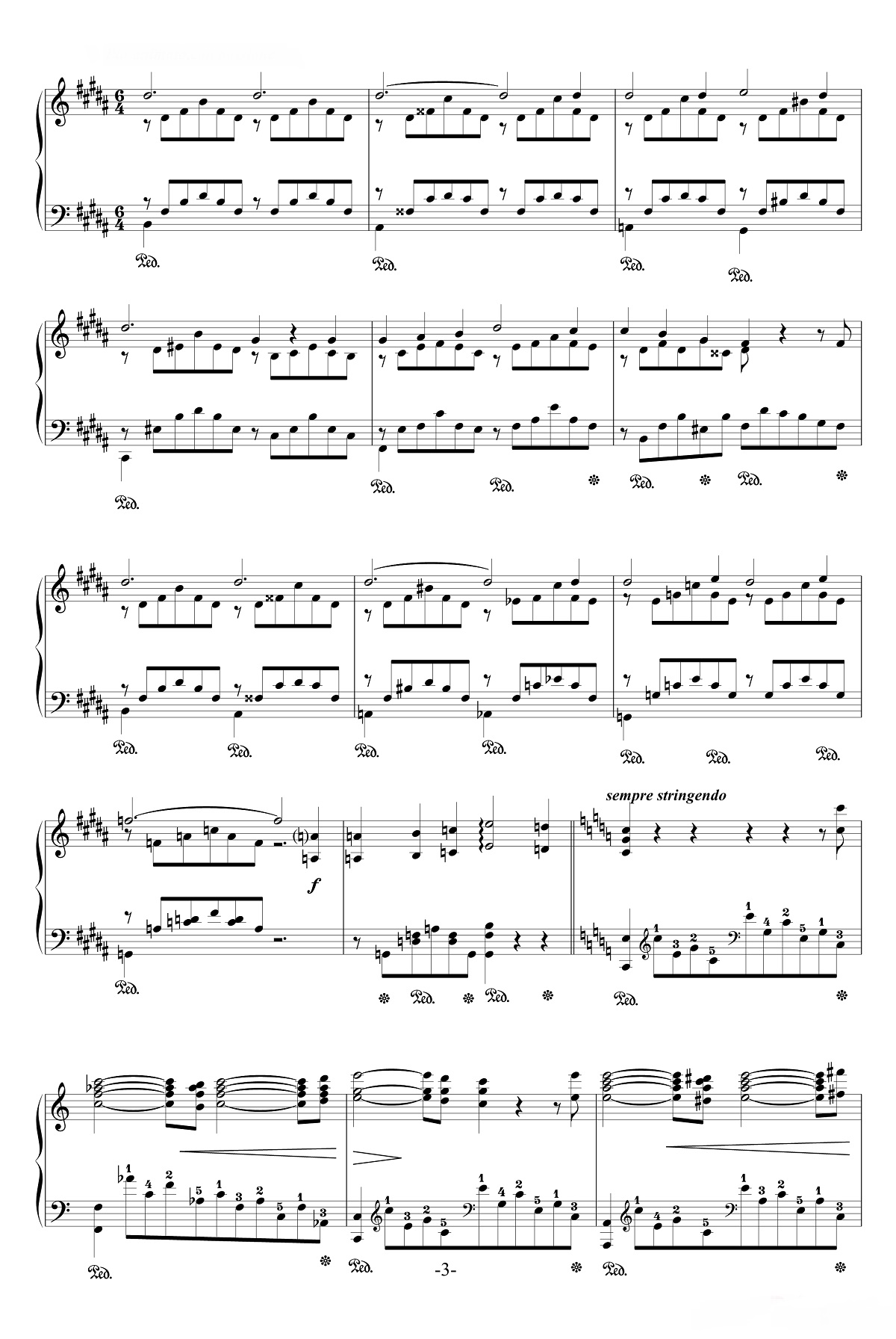 【爱之梦】的钢琴谱简谱 – Franz Liszt