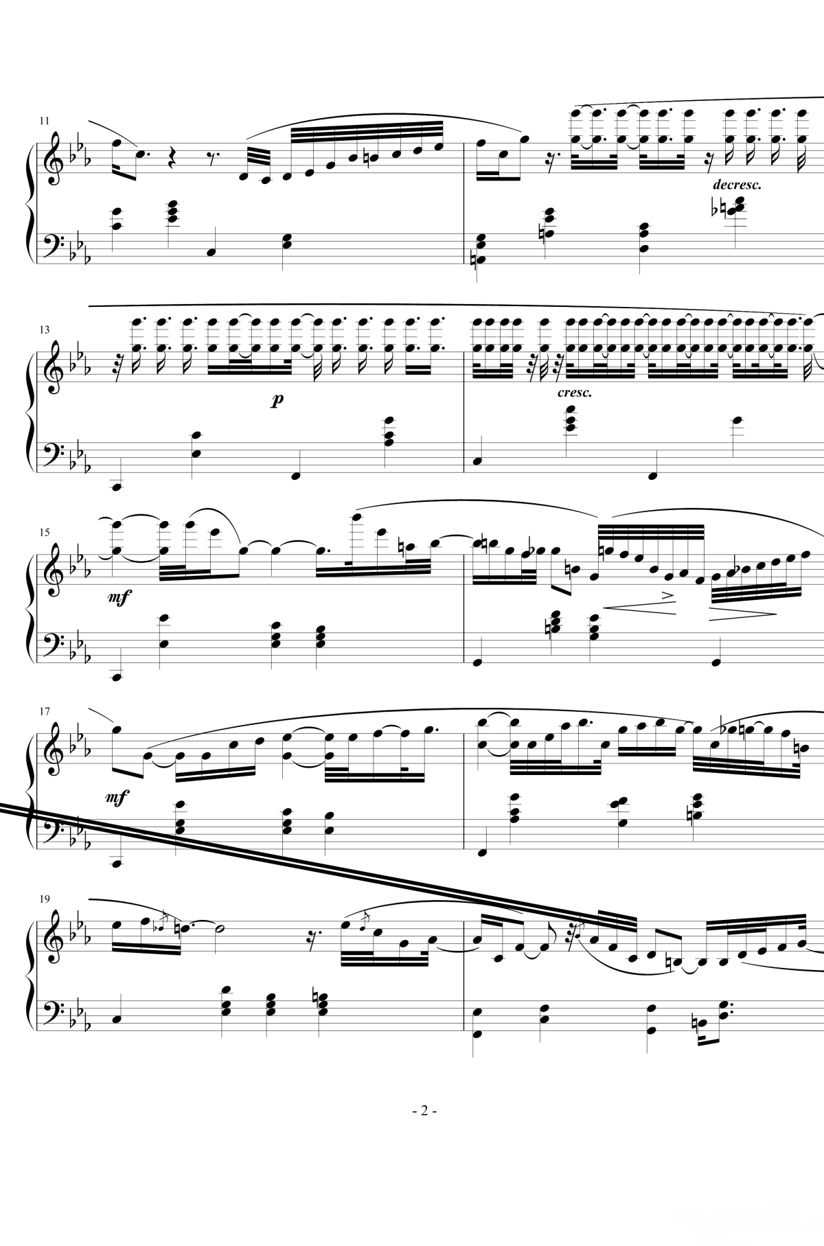 【夜】的钢琴谱简谱 – harmony