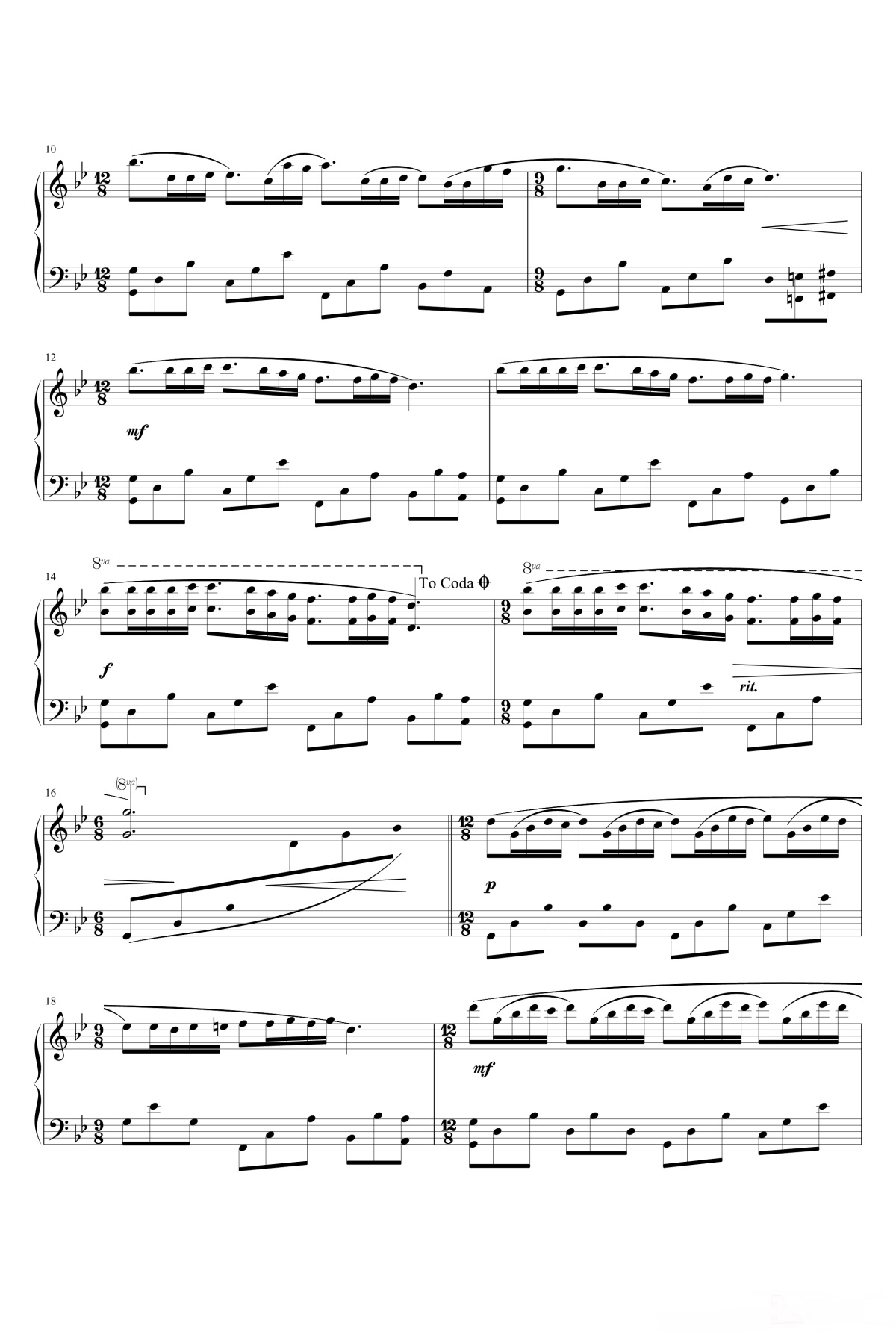 【梦中婚礼】的钢琴谱简谱 – Richard Clayderman