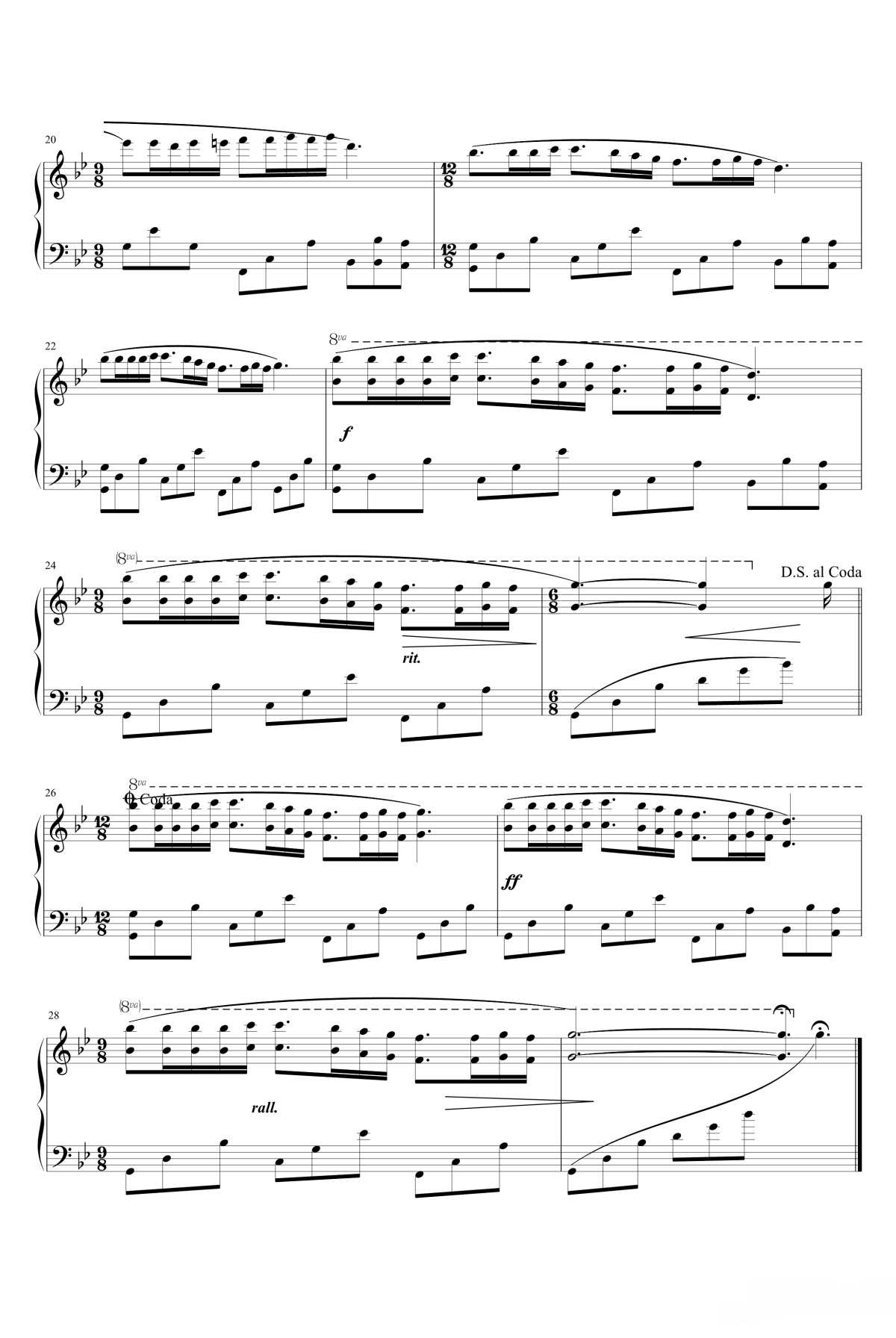 【梦中婚礼】的钢琴谱简谱 – Richard Clayderman