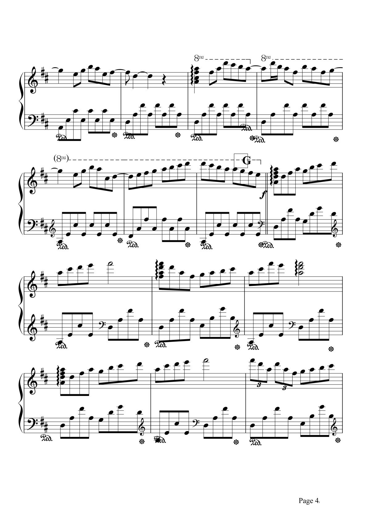 【瓦妮莎的微笑】的钢琴谱简谱 – Richard Clayderman