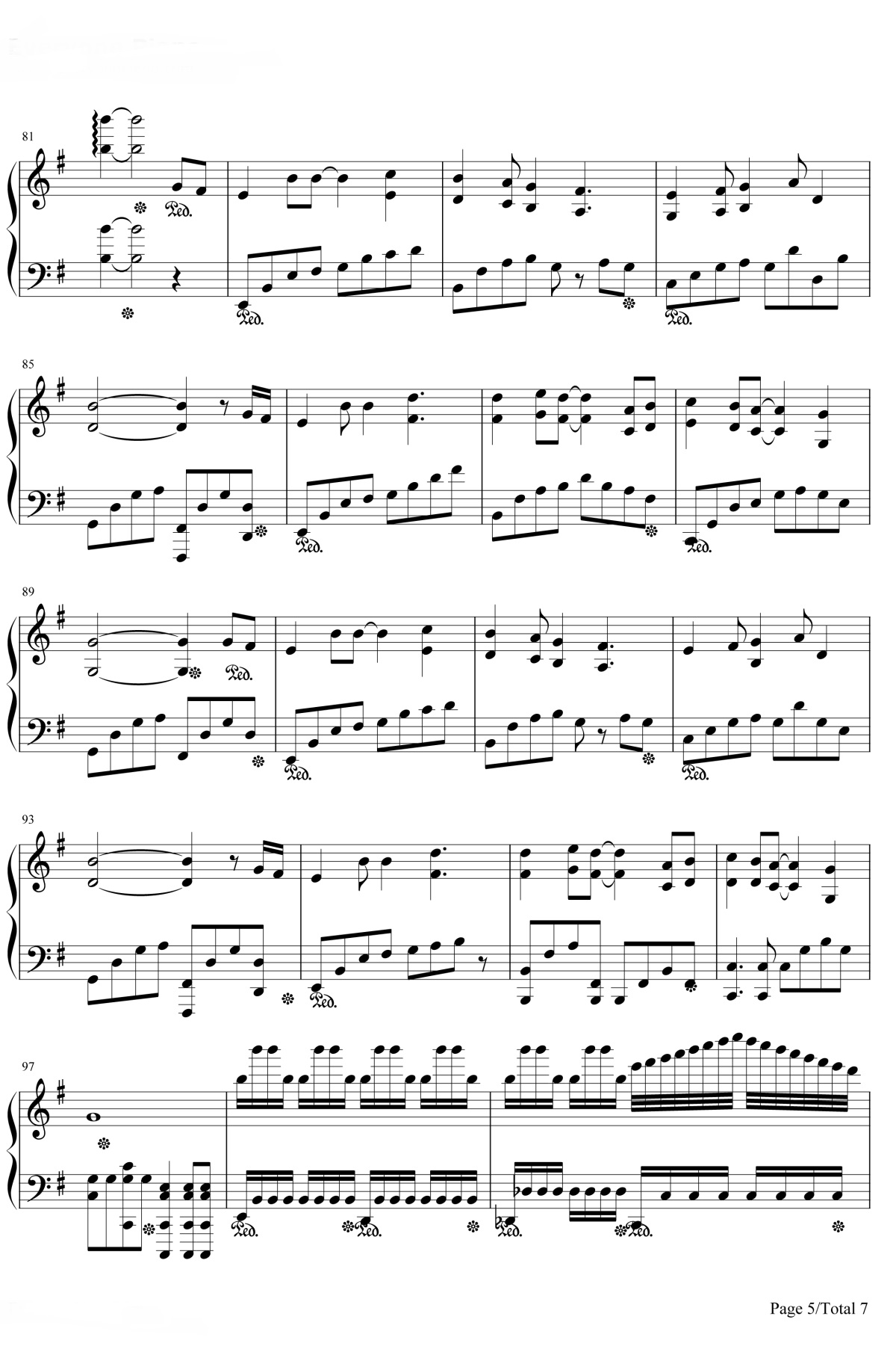 【我们的纪念】的钢琴谱简谱 – 李雅微
