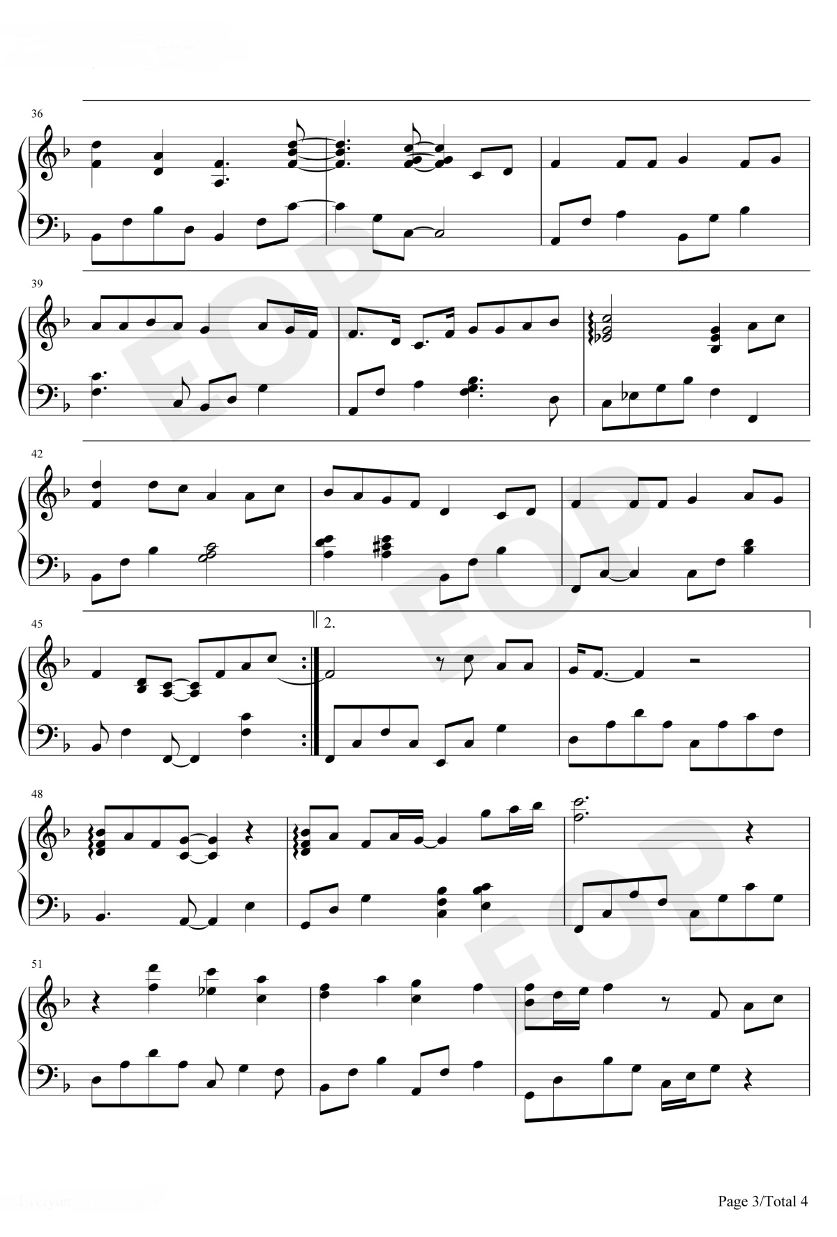 【一首简单的歌】的钢琴谱简谱 – 王力宏