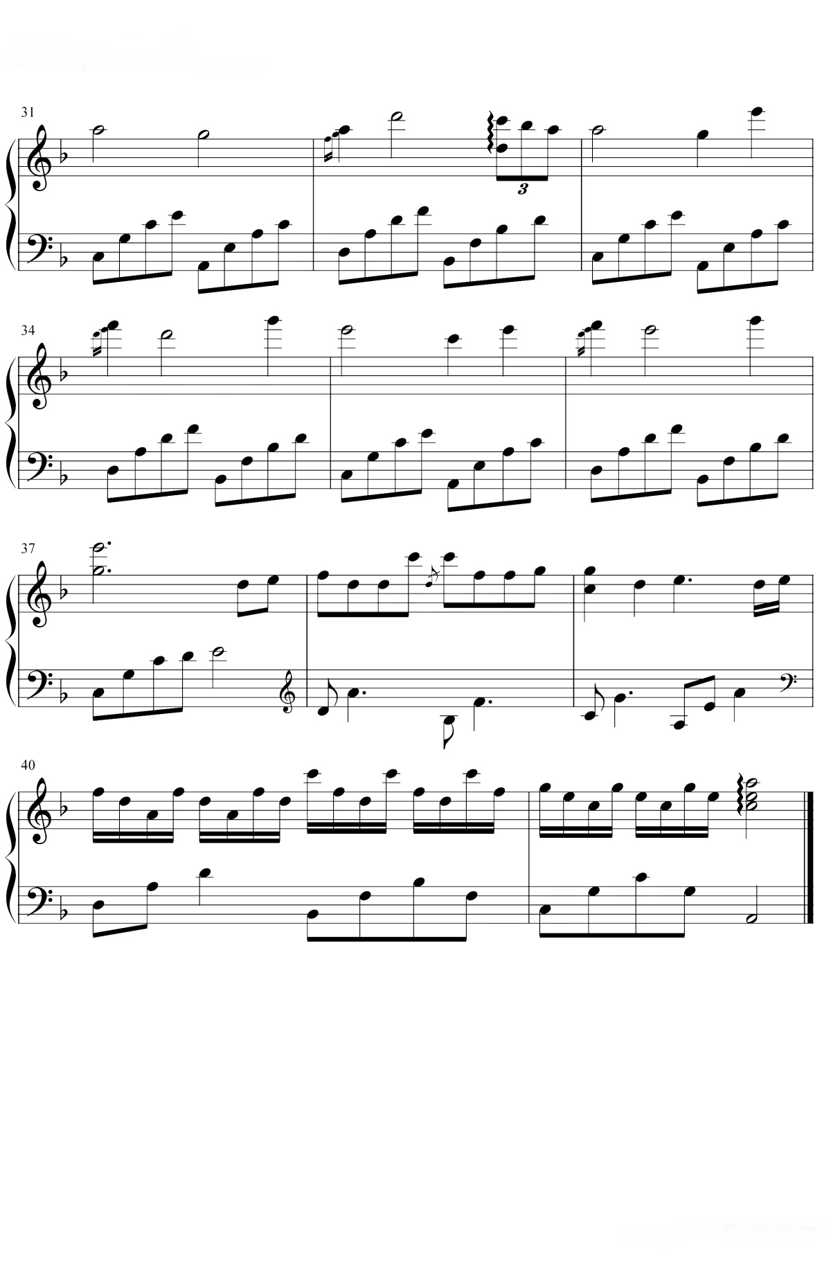 【reset】的钢琴谱简谱 – Tiger JK