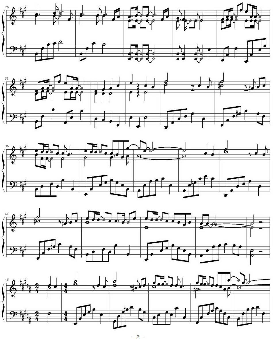 【星空物语】的钢琴谱简谱 – 《一起又看流星雨》电视剧主题曲