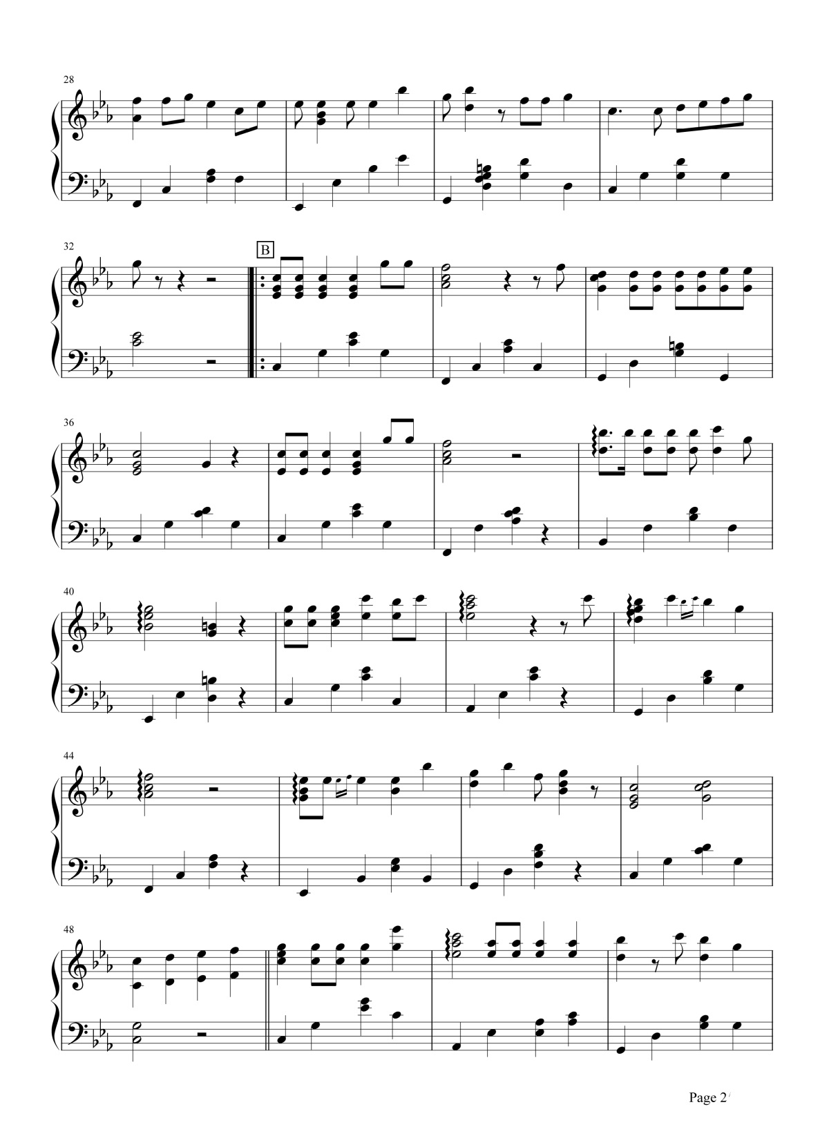 【梦中的额吉】的钢琴谱简谱 – 乌达木
