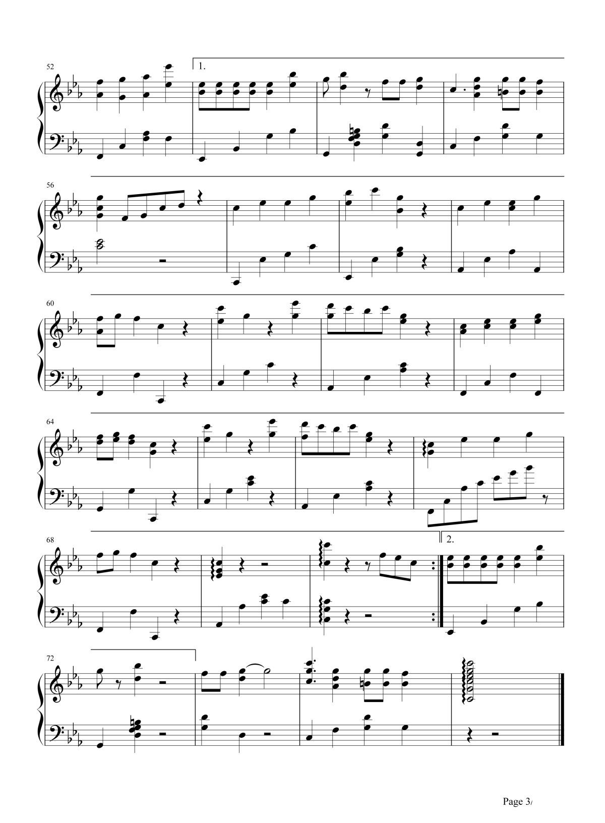 【梦中的额吉】的钢琴谱简谱 – 乌达木
